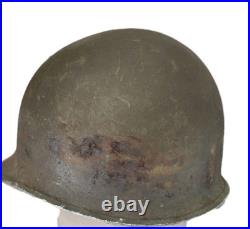 Casque US M1 pattes fixes avec Liner jonc avant, WW2 ORIGINAL #4