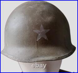 Casque US M1 pattes fixes avec liner jonc arrière, Corée, ORIGINAL #5