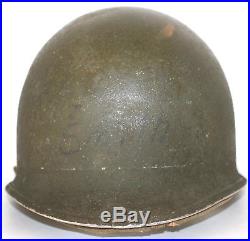 Casque US M1 précoce avec liner carton Hawley type 1 WW2 US helmet first patern