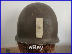 Casque US WW2 WWII US pattes fixes liner 523B 43 army