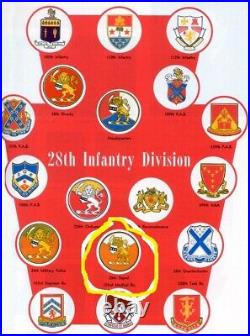 Casque US army liner 28th infanterie Rgt Signal Corps Corée Vietnam