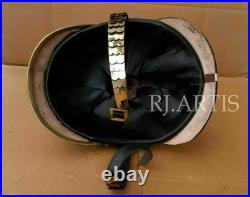 Casque à pointe longue en cuir allemand Pickelhaube Grade d'officier