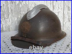 Casque adrian m26 artillerie insigne grade mai juin 39 40 wwii ww2