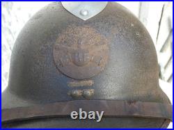 Casque adrian m26 artillerie insigne grade mai juin 39 40 wwii ww2