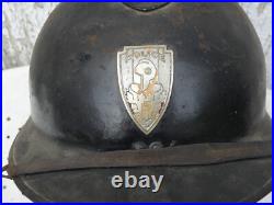 Casque adrian modèle 1926 police française occupation 39 45 wwii ww2