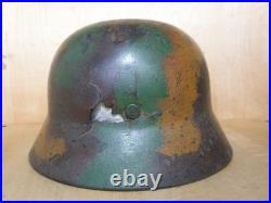 Casque allemand M-35 air dd taille 66 Normandy camo Liner