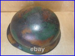 Casque allemand M-35 air dd taille 66 Normandy camo Liner
