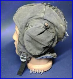 Casque d'aviateur soviétique vintage en tissu de la Seconde Guerre mondiale