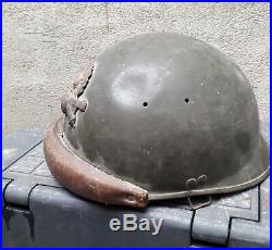 Casque d'essai modele 35/37 en 35/40 tankiste artillerie stahlhelm helmet Adrian