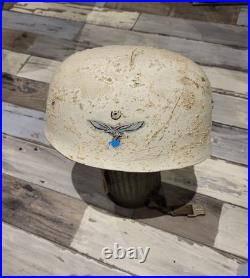 Casque parachutiste allemand WW, camo blanc