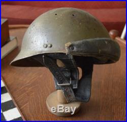 Casque troupes motorisées modèle 1935 coiffe datée 1939 campagne France 1940