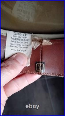 Casquette US WW2 datée 43