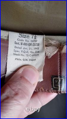 Casquette US WW2 datée 43