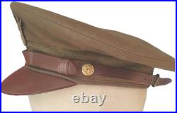 Casquette d'officier US brune Bancroft WW2 100% ORIGINALE #2