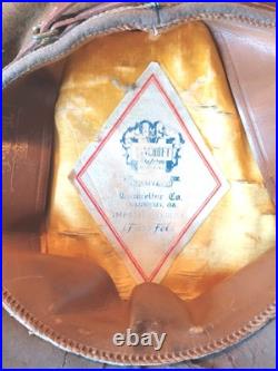 Casquette d'officier US brune Bancroft WW2 100% ORIGINALE #2