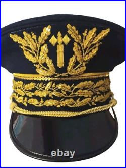 Casquette de Préfet Vichy 1942 drap bleu foncé REPRODUCTION de belle Qualité