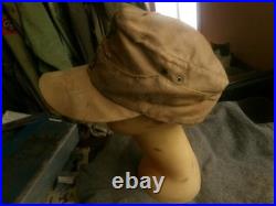 Casquette sable m43 16ème division bon état pur jus avec marquages usée 1 trou