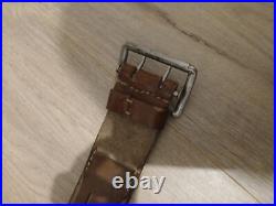 Ceinturon officier cuir fauve WW2