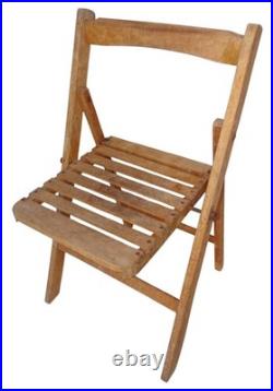 Chaise pliante en bois BEF GB WW2 anglais