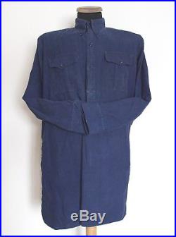 Chemise troupe modèle 1935 en coton bleu foncé pour Chasseurs à pieds ou Alpins
