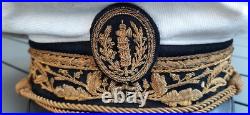 Contrôleur Protectorat Maroc et Tunisie WW2 Casquette 1930-1940 brodée ORIGINAL