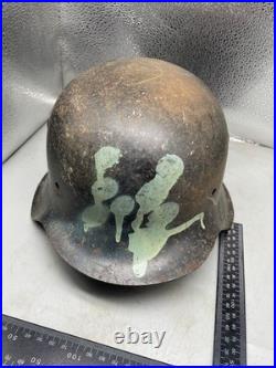 Coque De Casque Armée Allemande WW2 M42 Taille 62 Excellent État