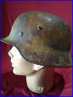 Coque casque allemand camo WWII / German helmet shell camo