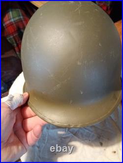 Coque de Casque US M1 jonc avant pattes Mobile 1944 Normandie WW2 Américain