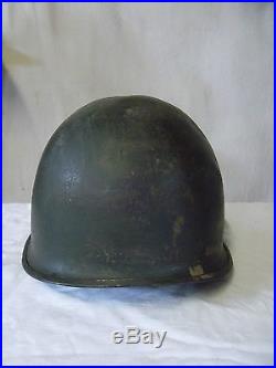 Coque de casque US M1 américain utilisée par la France en indochine