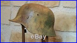Coque de casque allemand camouflé WW2 Normandie