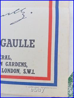 Document Ww2 39/45 Ancienne Affiche Vive La France. A Tous Les Francais