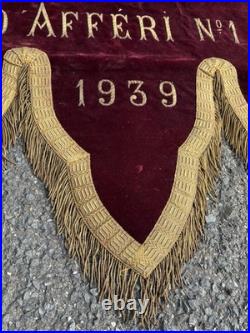 Drapeau Bannière Étendard WWII 1939 RF Société Musicale D'AFFERI
