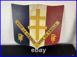 Drapeau De Balcon Pour Fête La Fin De La Seconde Guerre Mondiale 39-45 Militaria