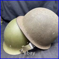Ensemble De Casque De Combat US M1 Et Doublure, Fin WW2 / Guerre Du Vietnam