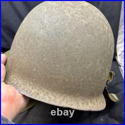 Ensemble De Casque De Combat US M1 Et Doublure, Fin WW2 / Guerre Du Vietnam