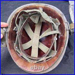 Ensemble De Casque De Combat US M1 Et Doublure, Fin WW2 / Guerre Du Vietnam