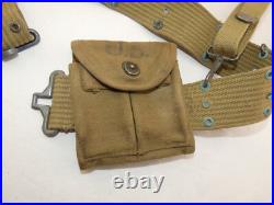Ensemble brelage/ceinturon M36 porte chargeur USM1 ORIGINAL US ARMY WWII WW2