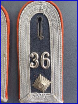 Epaulettes Et Pattes De Col Feldwebel Flack Allemande Ww2. Luftwaffe Artillerie