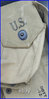 Etui americain ceinturon bar us usa ww2 boyt 42 normandie ardennes 1944