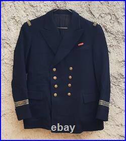 FNFL Veste drap de laine WW2 Marine Nationale 1940 Lieutenant de Vaisseau Blazer