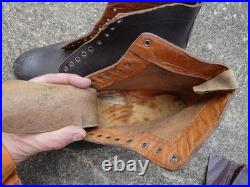 FRANCE 1940 Trés Belle Paire de Brodequins Francais Mle SOC Taille 43