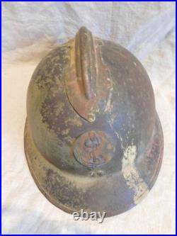 FRANCE 39-45 COQUE CASQUE ADRIAN Mle 26 CAMOUFLE / AUTHENTIQUE