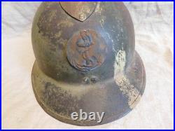 FRANCE 39-45 COQUE CASQUE ADRIAN Mle 26 CAMOUFLE / AUTHENTIQUE
