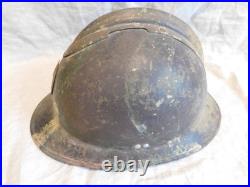 FRANCE 39-45 COQUE CASQUE ADRIAN Mle 26 CAMOUFLE / AUTHENTIQUE
