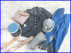 FRANCE 40 Tenue Vareuse Culotte Sacoche Baudrier Kepi Gendarme Gendarmerie 1940