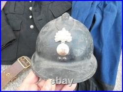 FRANCE 40 Tenue Vareuse Culotte Sacoche Baudrier Kepi Gendarme Gendarmerie 1940