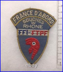 FRANCE RÉSISTANCE Insigne FRANC TIREUR PARTISAN FRANCE D'ABORD B. D. R. FFI-FTPF