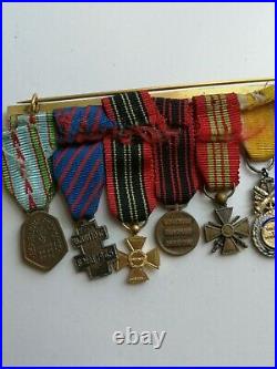 France Barrette De 7 Miniatures Ordre De La Libération Médaille Militaire Ffl