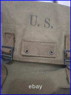 GI musette m36 US toile kaki U. S. Daté 1945 WW2 liberation libe