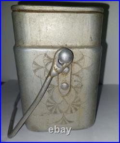 Gamelle Quart Fer Blanc Par Prisonnier 1940 Wwr2 Femme Nue Charlie Chaplin